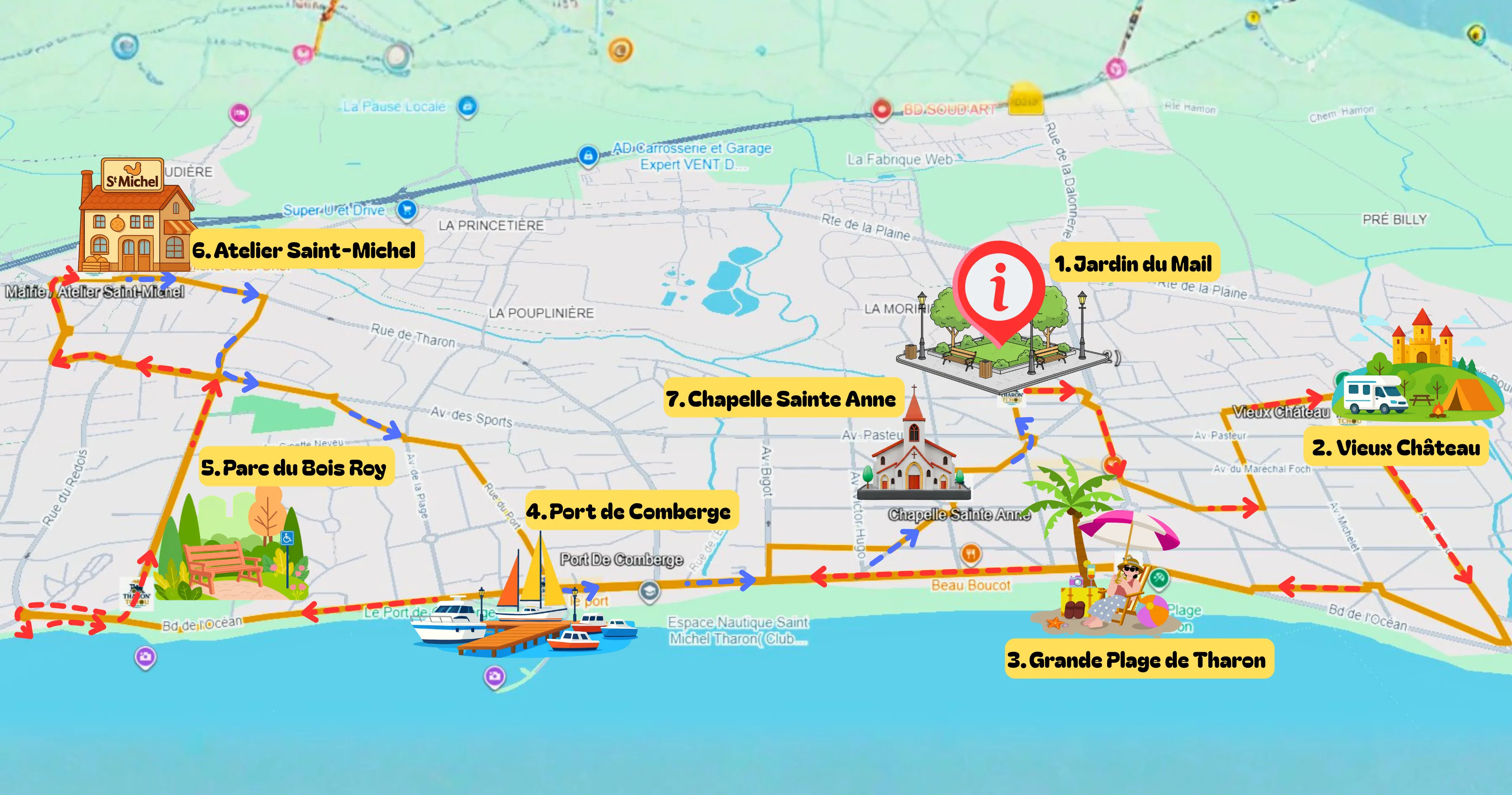Carte du trajet du Tharon’Tchou