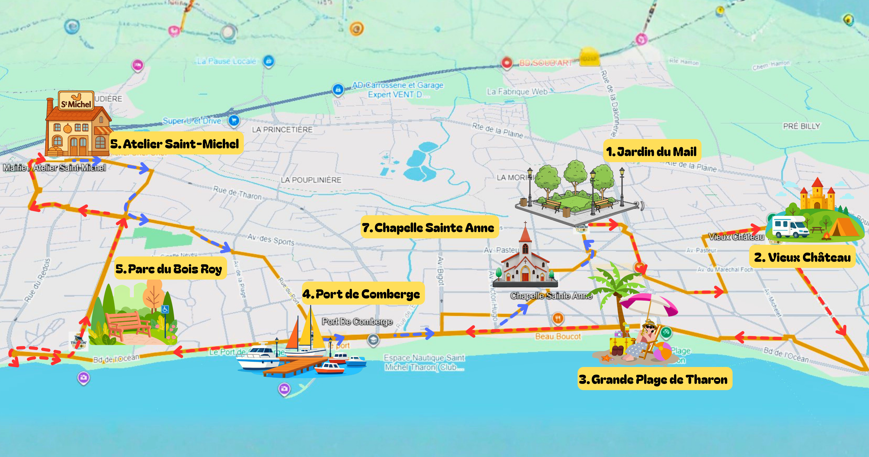 Carte du trajet du Tharon’Tchou